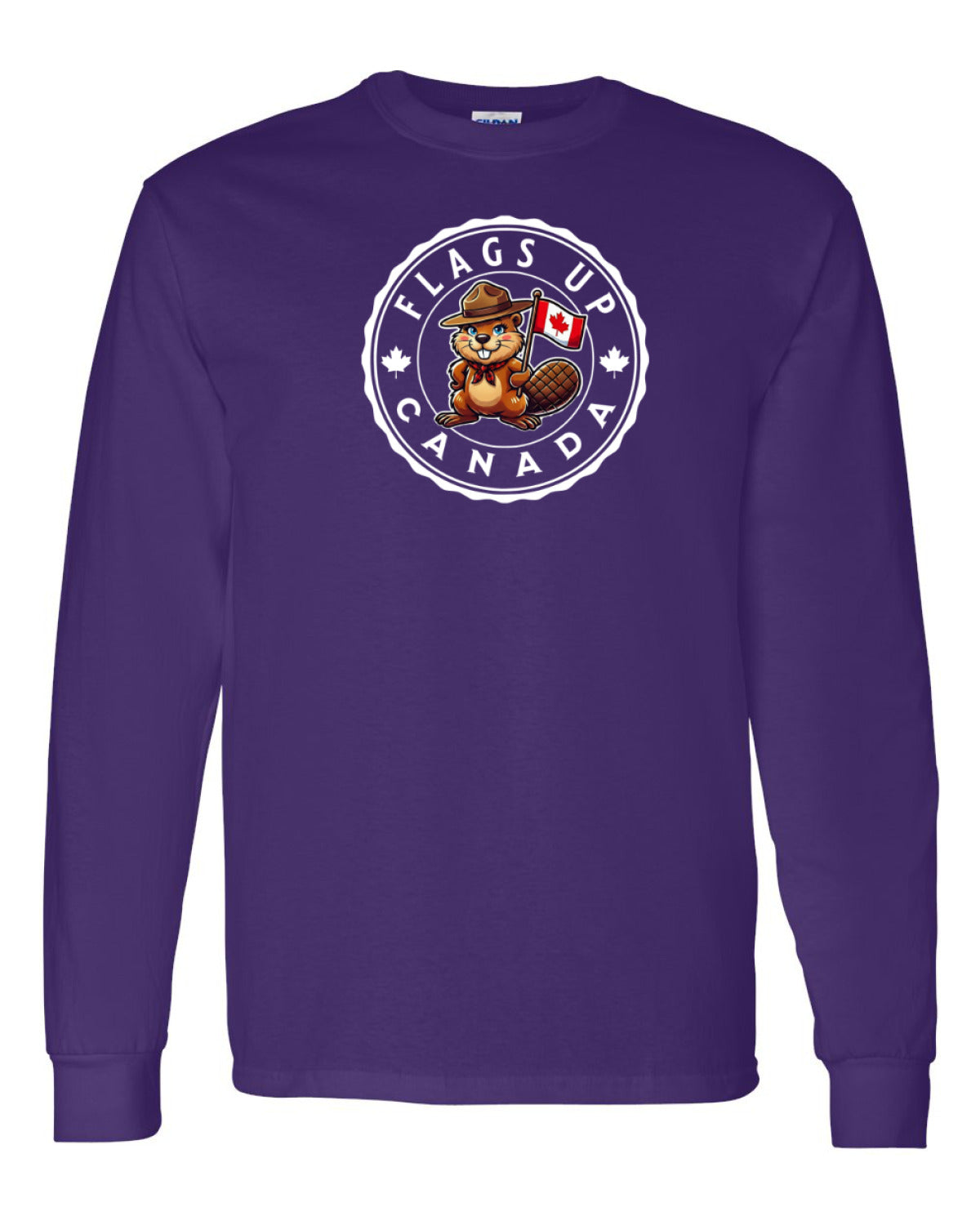 Flags Up Canada Female Beaver   Long Sleeve Tee ) - Unisex