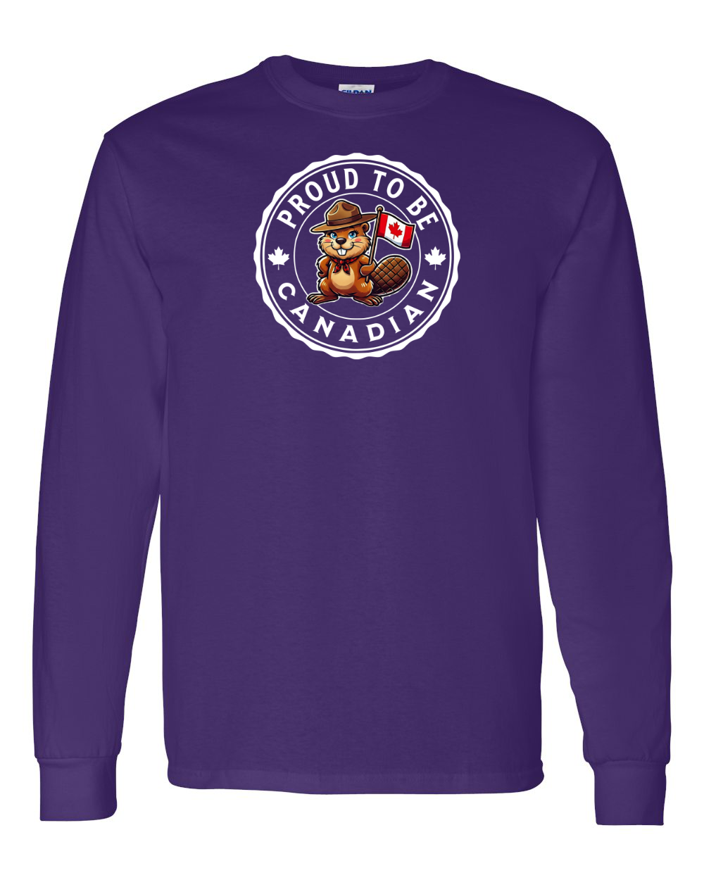 Proud to be Canadian Female Beaver Full Long Sleeve Tee