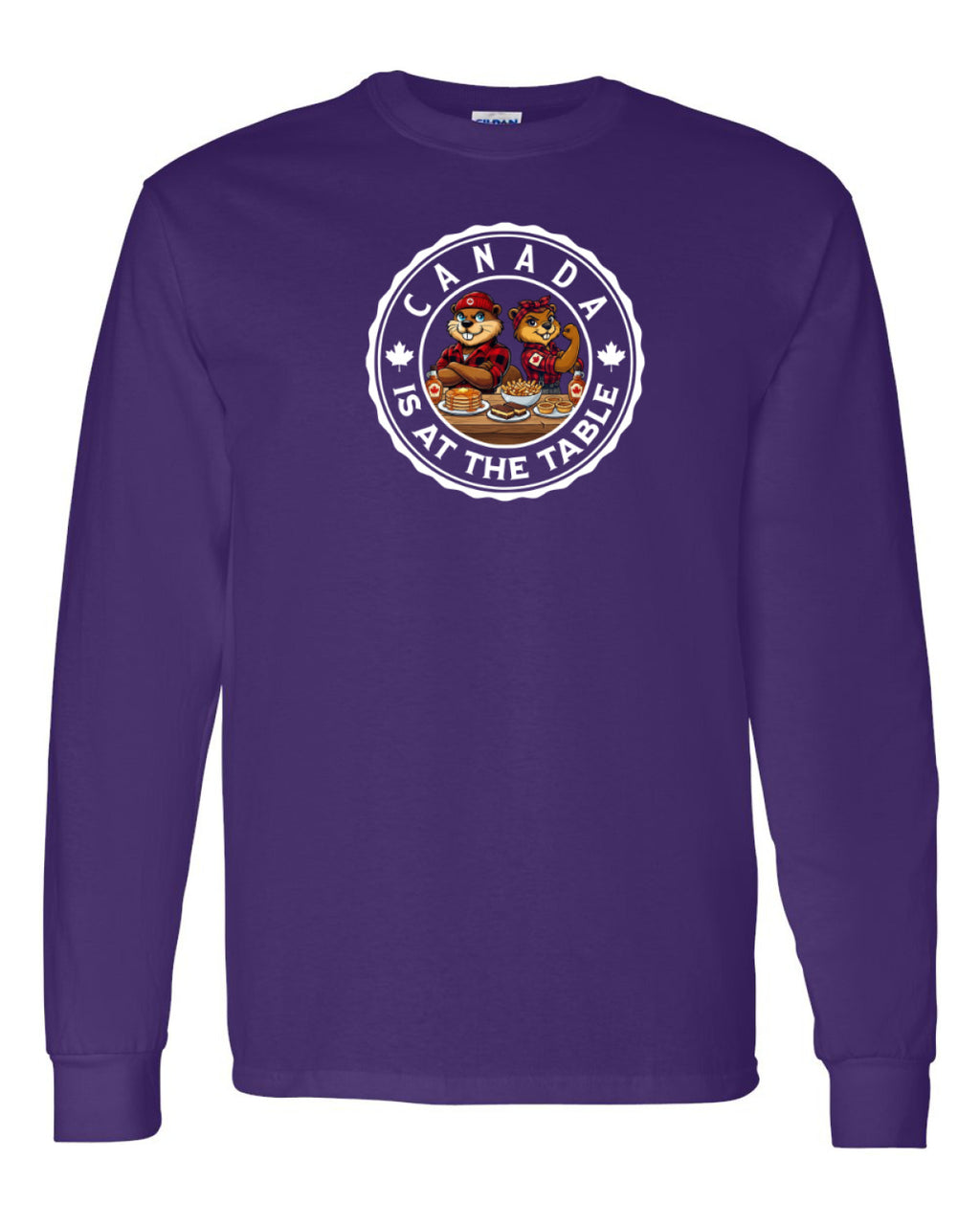 Canada Is At The Table   Long Sleeve Tee ) - Unisex