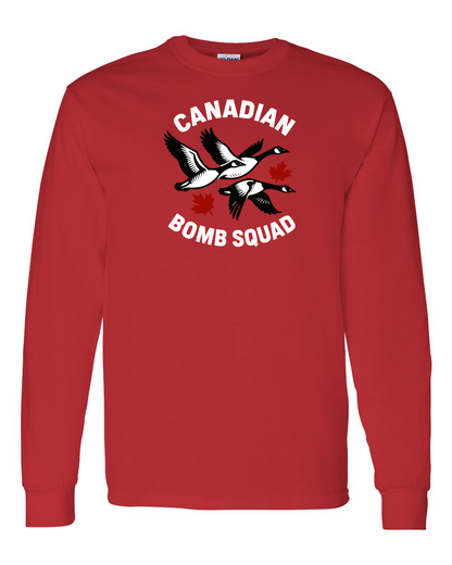 Canadian Bomb Squad Full Long Sleeve Tee - Gildan Canada (sewn Internationally )