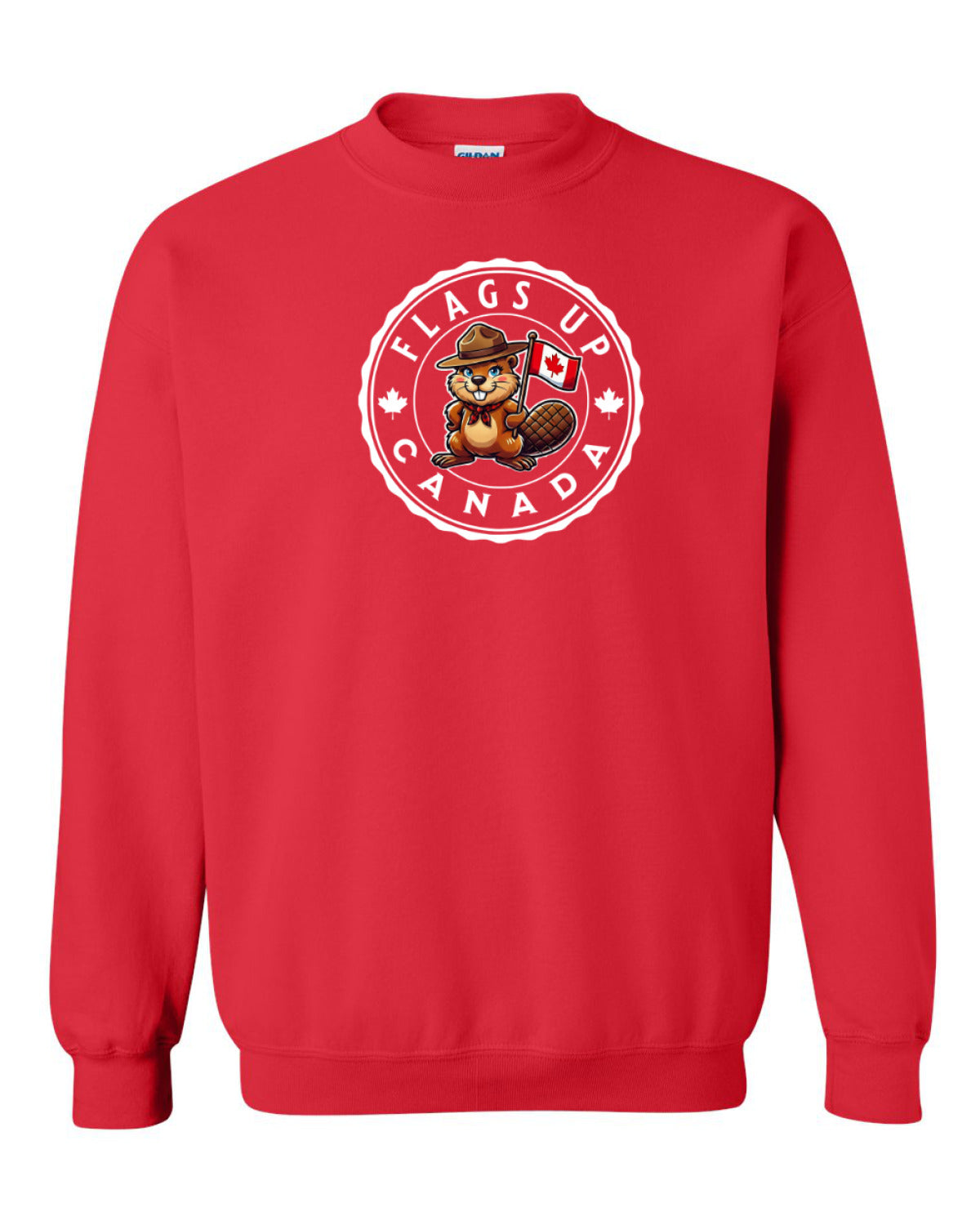 Flags Up Female Beaver   Crewneck - Unisex