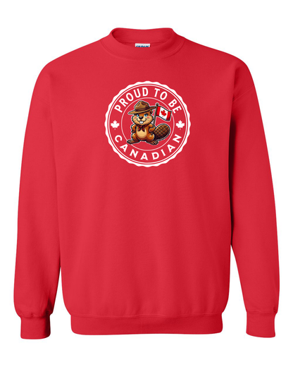 Proud to be Canadian Female Beaver Full Crewneck