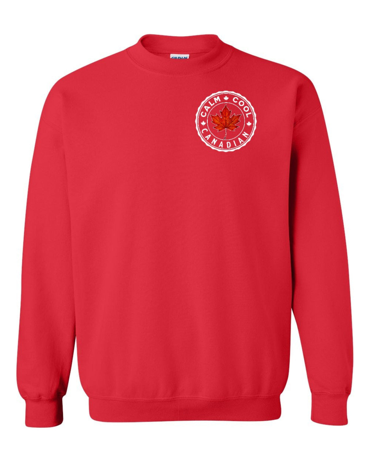 Calm Cool Canadian Leaf Left Chest Crewneck - Unisex