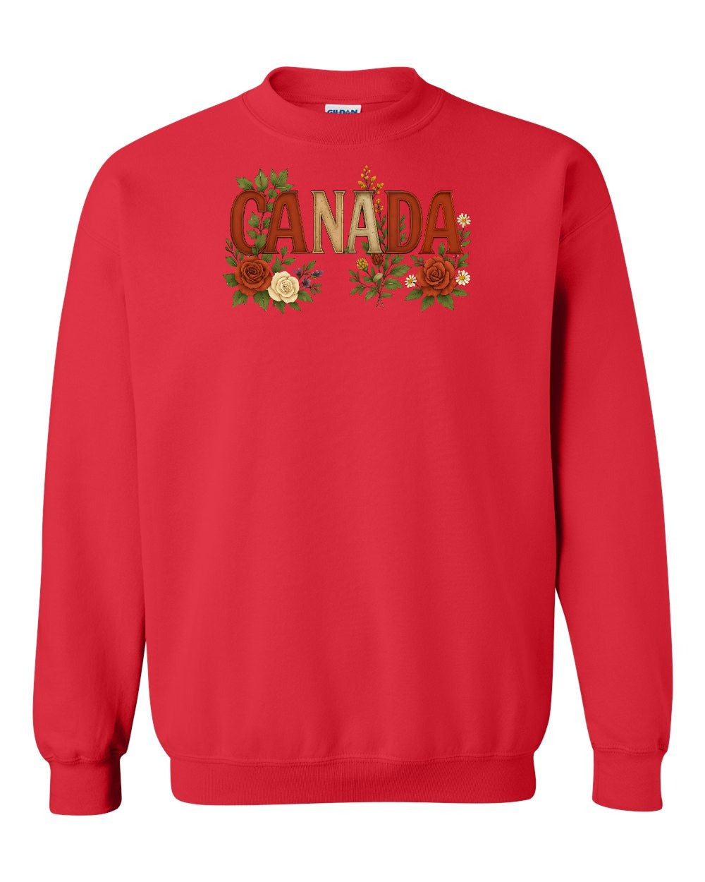 Canada Flowers Full Crewneck - Gildan Canada (sewn Internationally)