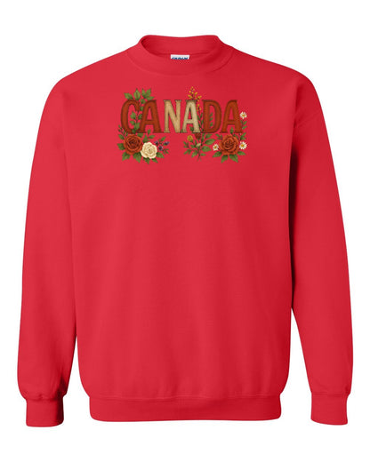 Canada Flowers Full Crewneck - Gildan Canada (sewn Internationally)