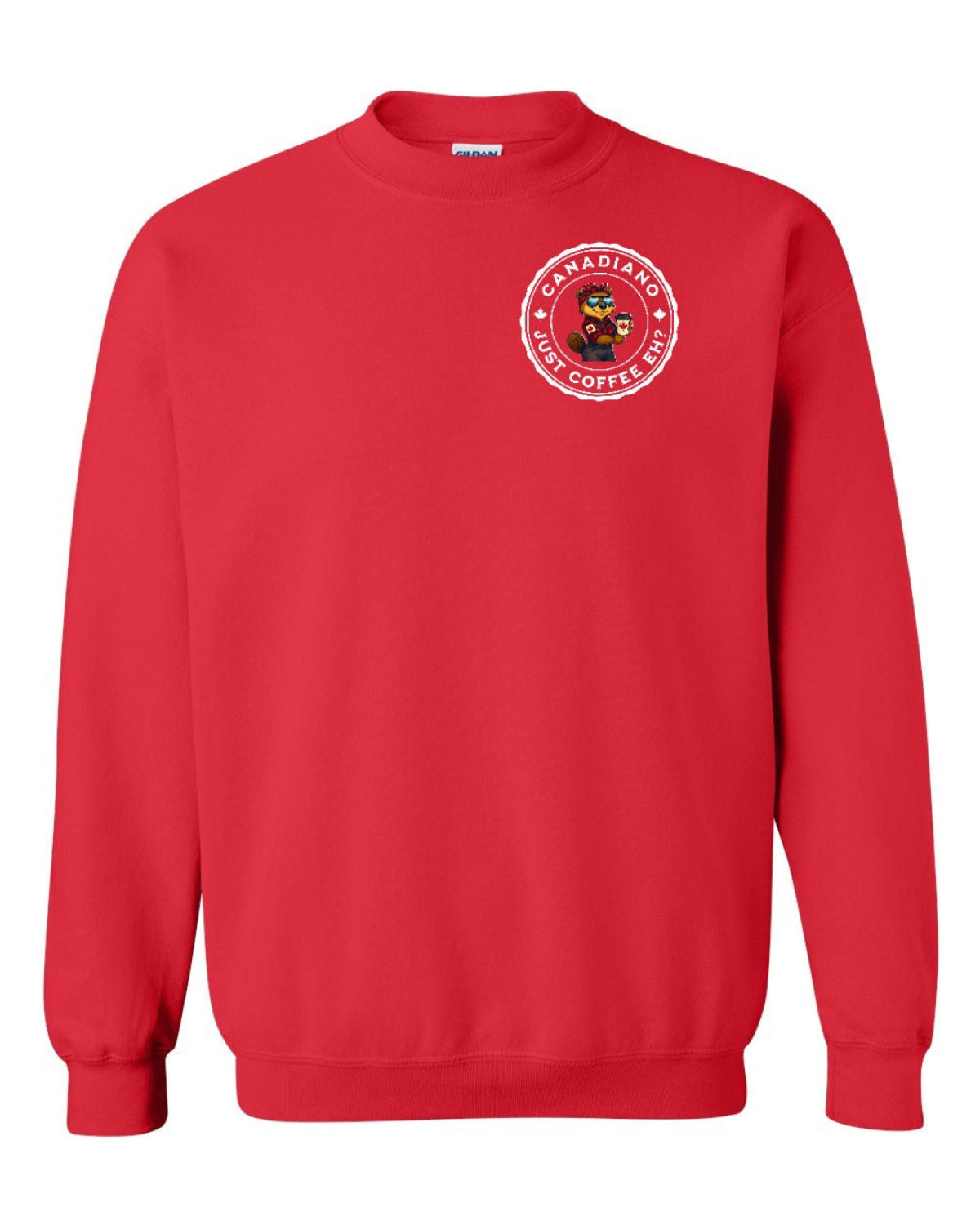 Canadiano just Coffee EH! Rosie Sunglasses Left Chest Crewneck - Unisex