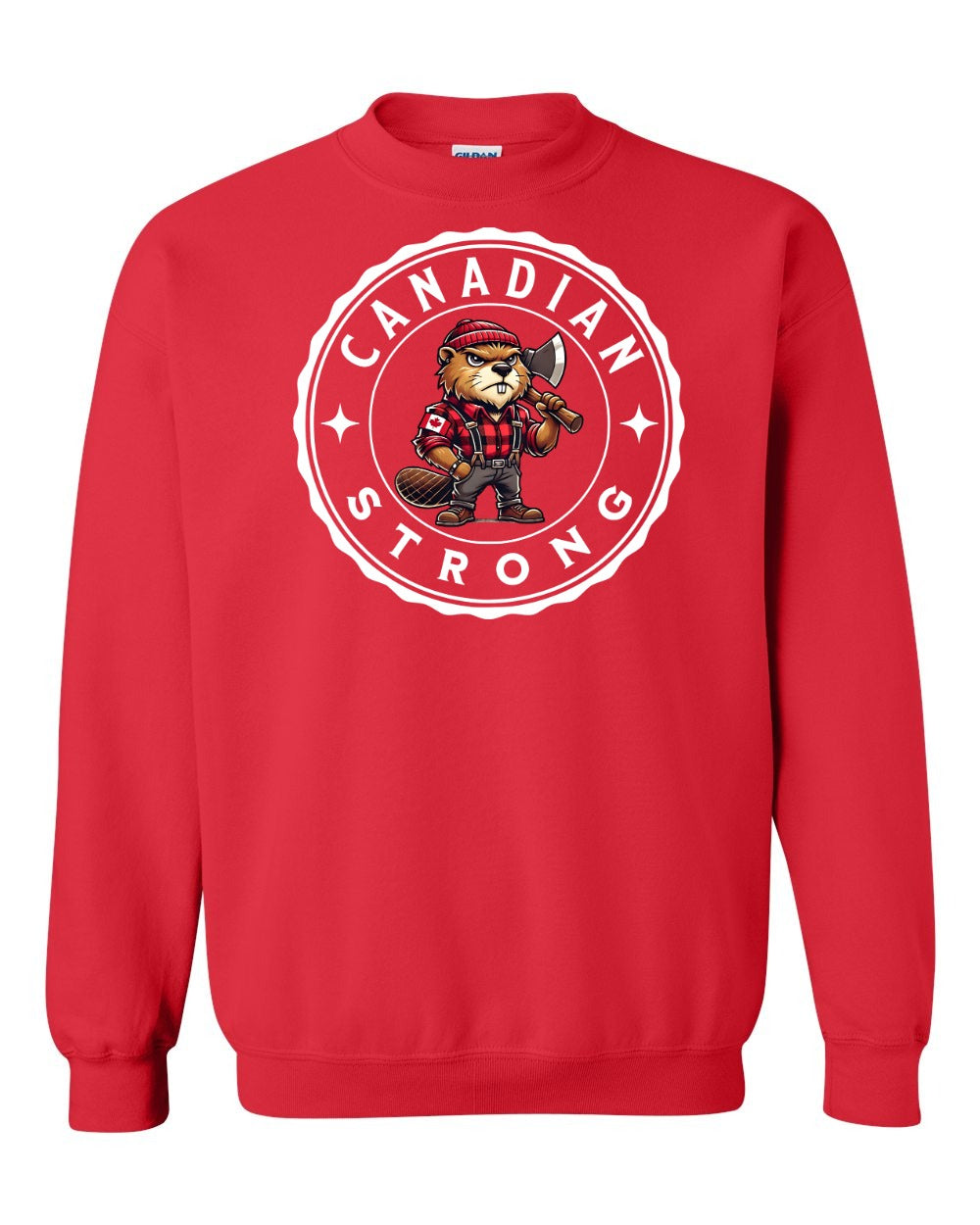 Canadian Strong Beaver Full Crewneck - Gildan Canada (sewn Internationally)