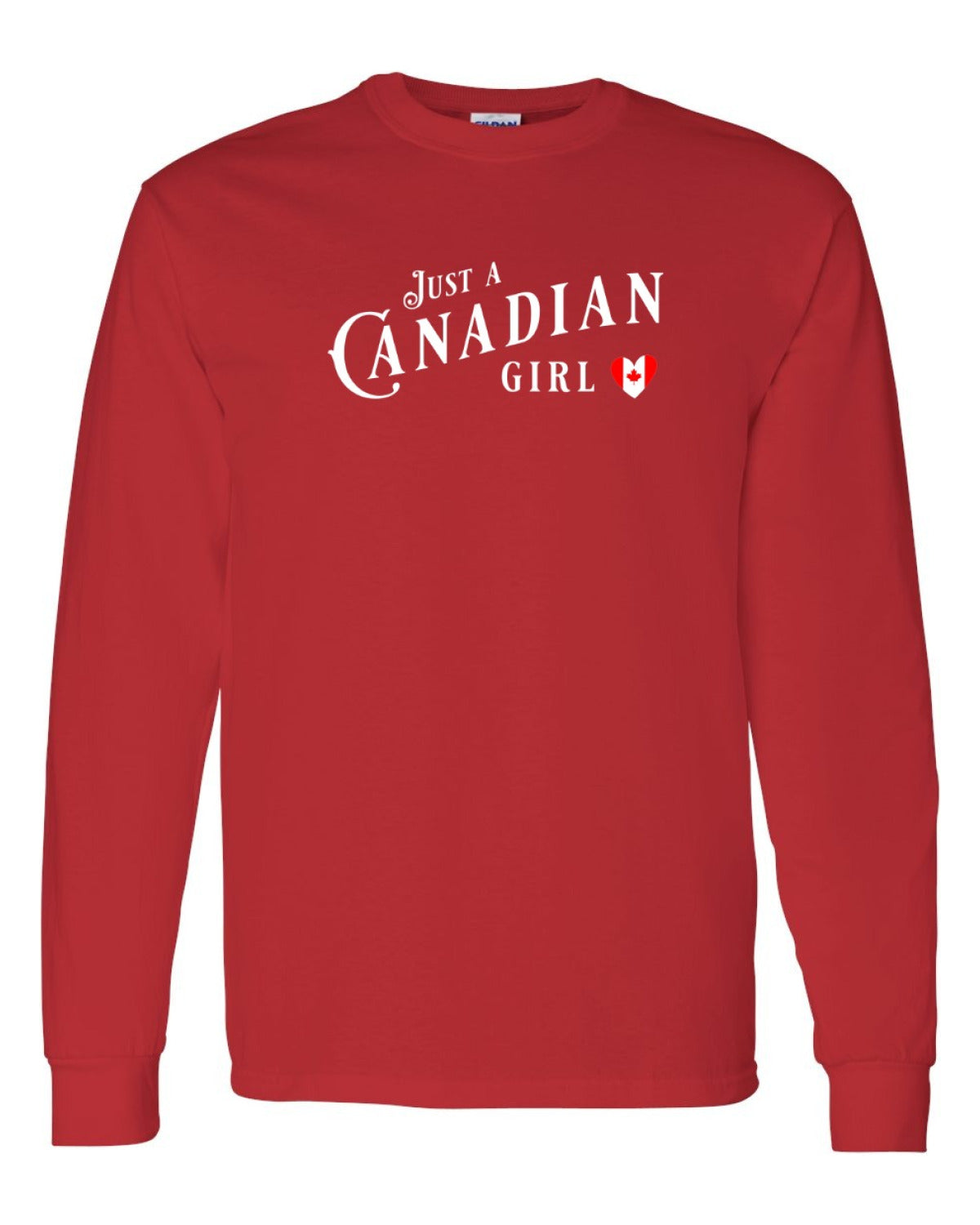 Just A Canadian Girl (Heart Flag Full) Full Long Sleeve - Unisex