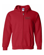 Made in Canada Plaid Background Left Chest Zip Hoodie - Unisex