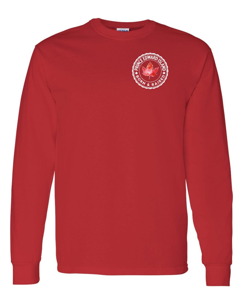 Born and Raised Prince Edward Island Left Chest Long Sleeve - Unisex