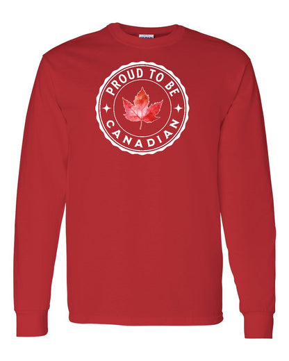 Proud to be Canadian Leaf Full Long Sleeve - Gildan Canada (sewn Internationally)