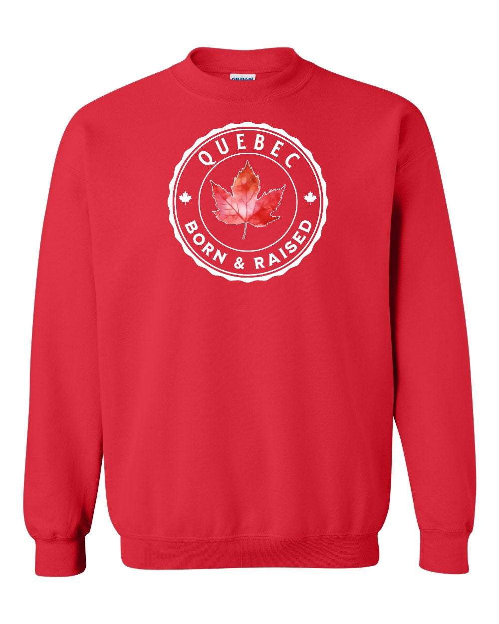 Born and Raised Quebec Full Crewneck - Gildan Canada (sewn Internationally)