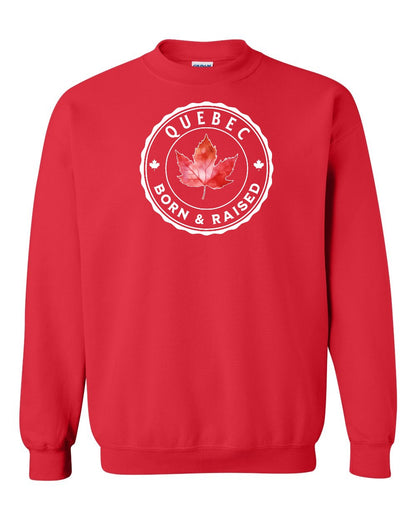 Born and Raised Quebec Full Crewneck - Gildan Canada (sewn Internationally)