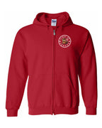 Flags Up Female Beaver Left Chest And Back Zip Hoodie - Unisex