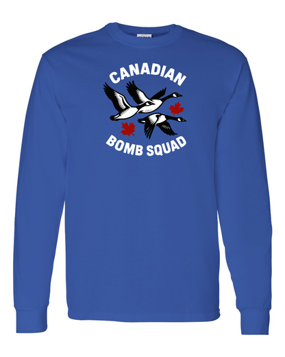 Canadian Bomb Squad Full Long Sleeve Tee - Gildan Canada (sewn Internationally )