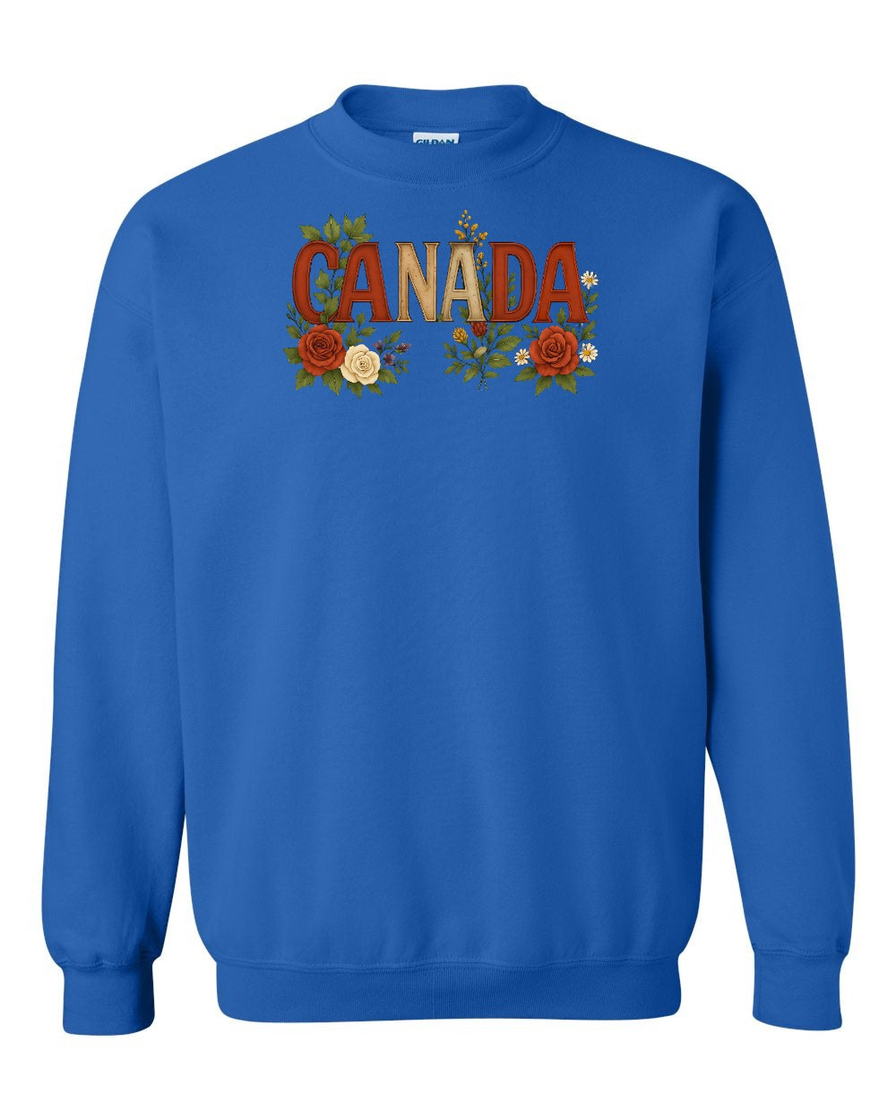 Canada Flowers Full Crewneck - Gildan Canada (sewn Internationally)