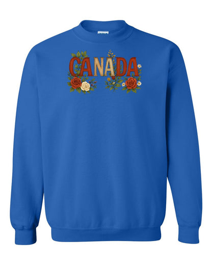 Canada Flowers Full Crewneck - Gildan Canada (sewn Internationally)