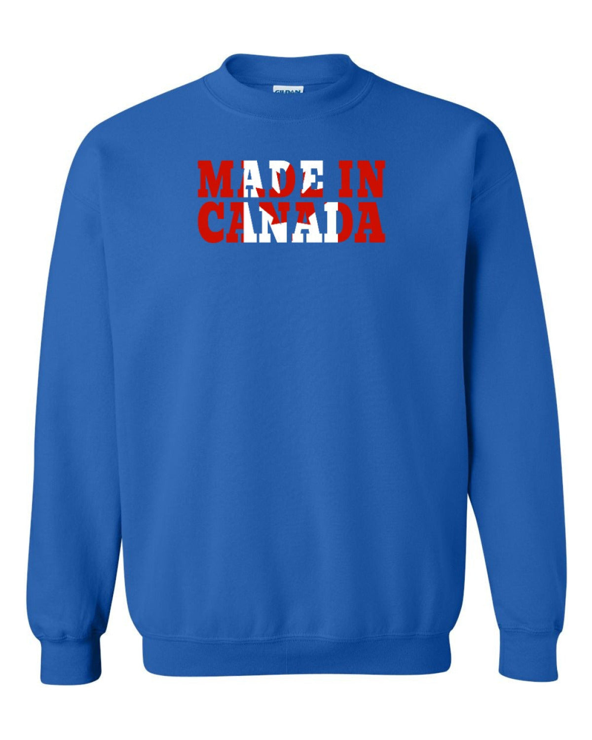 Made in Canada Flag Background Full Crewneck - Unisex