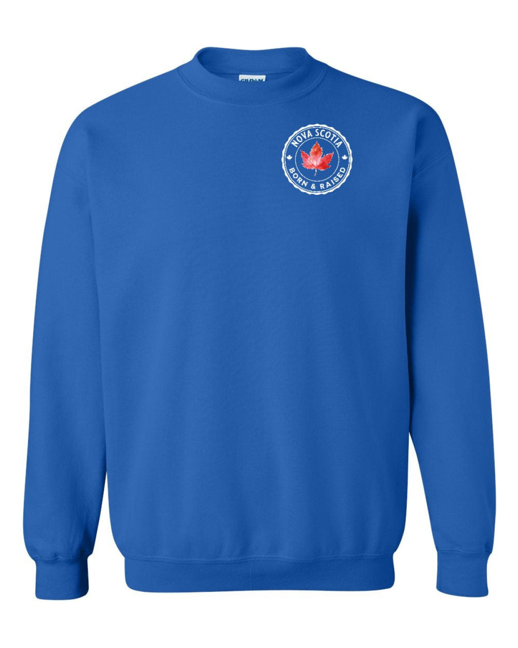Born and Rasied Nova Scotia Left Chest Crewneck - Unisex