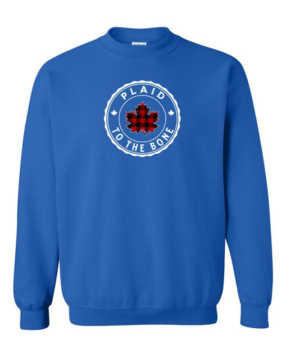 Plaid to the Bone Circle Leaf Full Crewneck - Gildan Canada (sewn Internationally)
