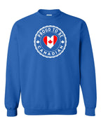 Proud to be Canadian Heart Flag Full Crewneck - Unisex