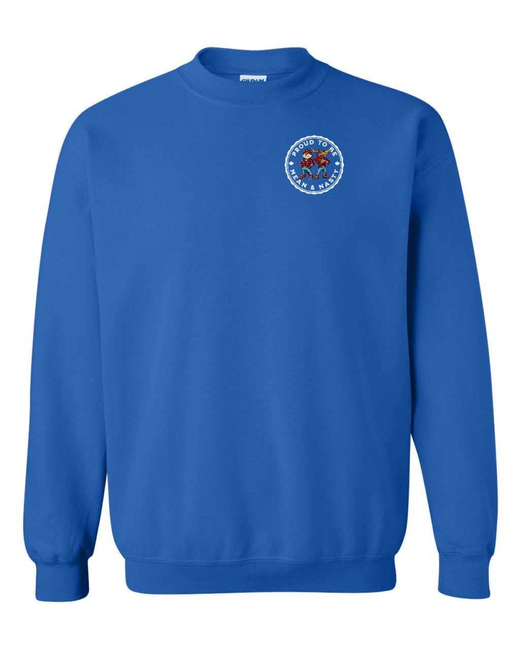 Proud Mean & Nasty Beaver and Moose Left Chest Crewneck - Unisex