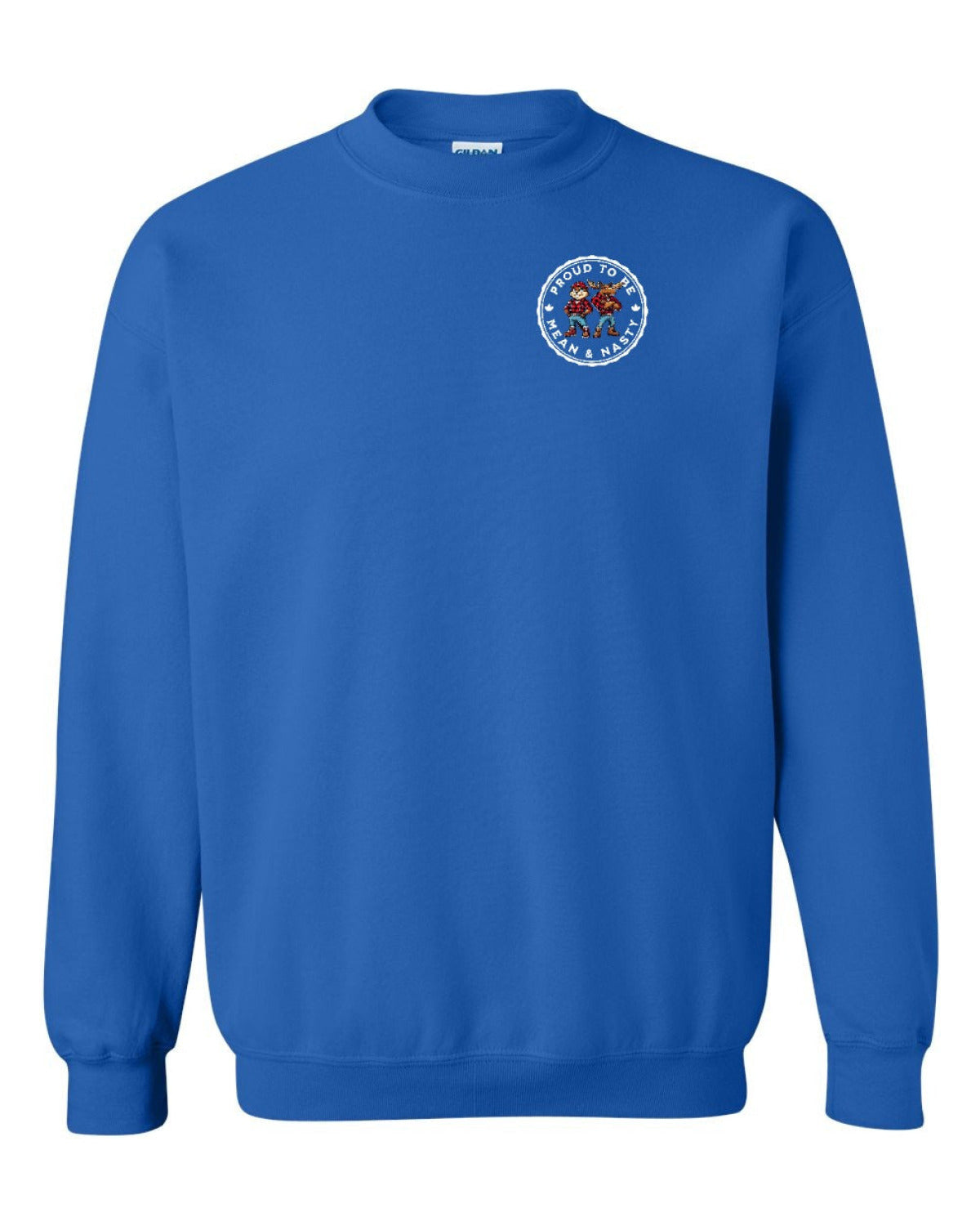 Proud Mean & Nasty Beaver and Moose Left Chest Crewneck - Unisex