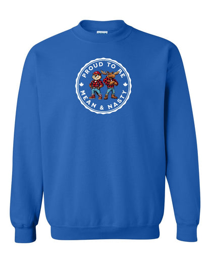 Proud Mean & Nasty Beaver and Moose Full Crewneck - Gildan Canada (sewn Internationally)