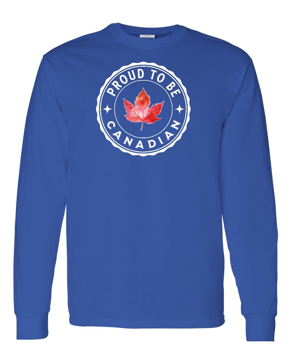 Proud to be Canadian Leaf Full Long Sleeve - Gildan Canada (sewn Internationally)