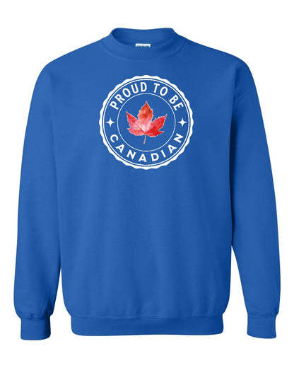 Proud to be Canadian Leaf Full Crewneck - Gildan Canada (sewn Internationally)
