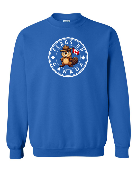 Flags Up Male Beaver Full Crewneck