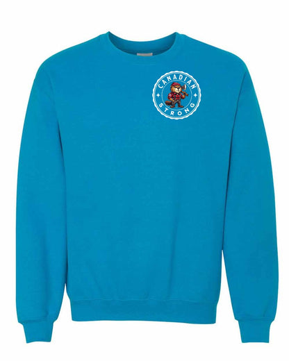 Canadian Strong Beaver Left Chest Crewneck - Gildan Canada (sewn Internationally)