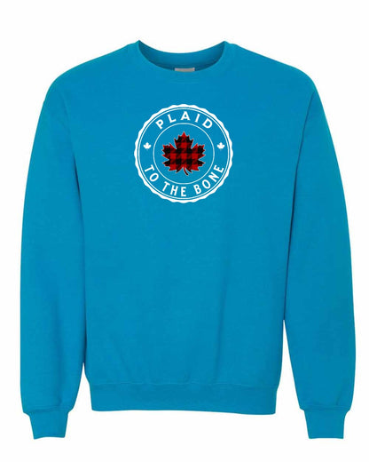 Plaid to the Bone Circle Leaf Full Crewneck - Gildan Canada (sewn Internationally)