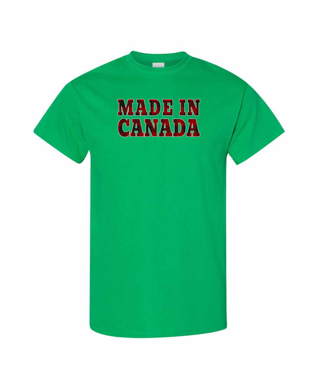 Made in Canada Plaid Background Full Men's Tee