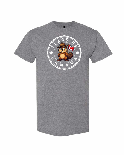 Flags Up Male Beaver Version Full Men's Tee - Gildan Canada (sewn Internationally