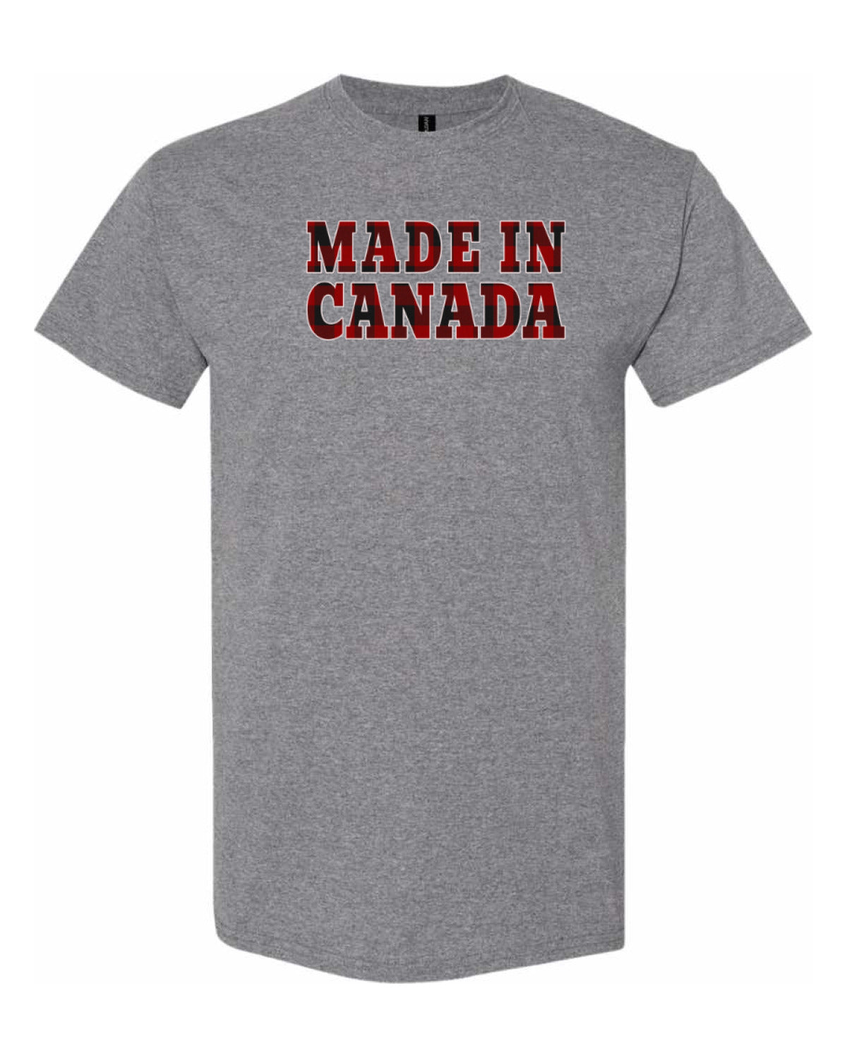 Made in Canada Plaid Background  Men's Tee