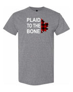 Plaid to the Bone Stacked Leaf  Men"s Tee