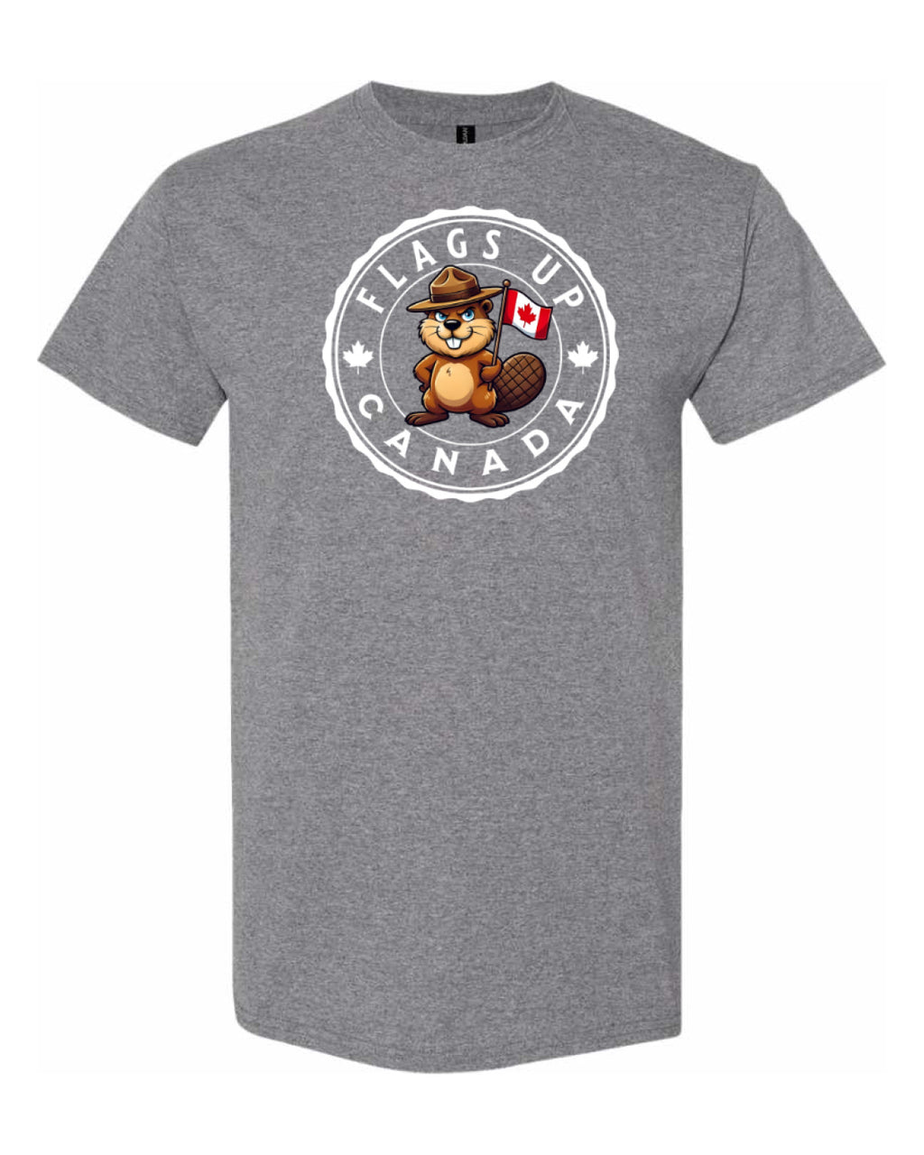 Flags Up Male Beaver Version  Men's Tee