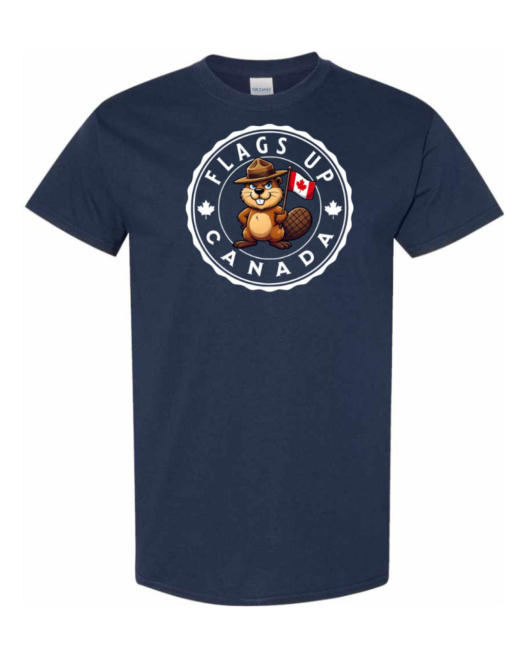 Flags Up Male Beaver Version  Men's Tee