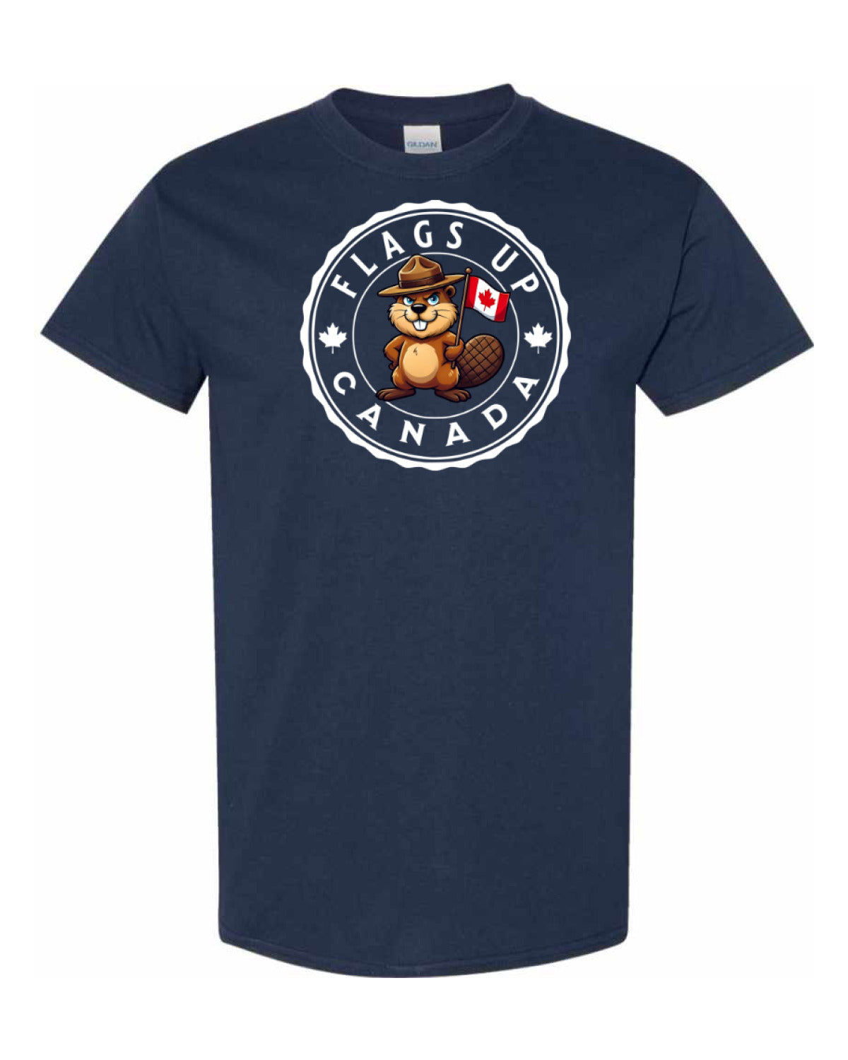 Flags Up Male Beaver Version  Men's Tee