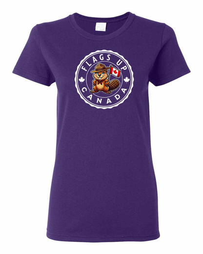 Flags Up Female Beaver Full Women's Tee - Gildan Canada (sewn Internationally )