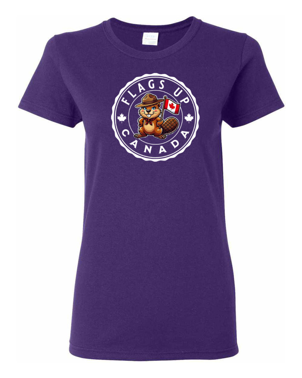 Flags Up Female Beaver  Women's Tee )