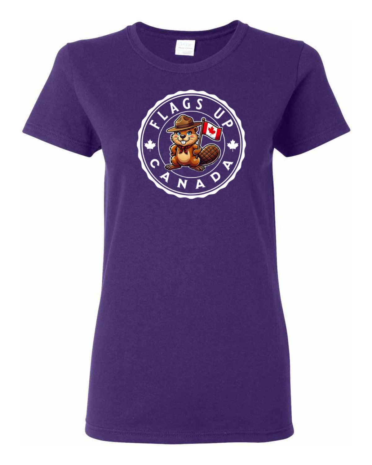 Flags Up Female Beaver  Women's Tee )