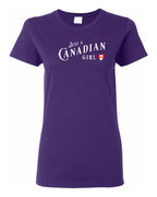 Just a Canadian Girl Heart Flag  Women's Tee