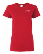 Just a Canadian Girl Heart Flag Left Chest and Back Women's Tee