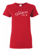 Just a Canadian Girl Heart Flag  Women's Tee