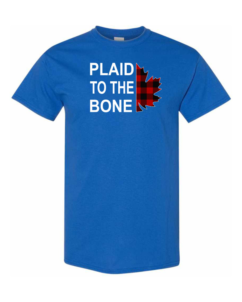 Plaid to the Bone Stacked Leaf  Men"s Tee