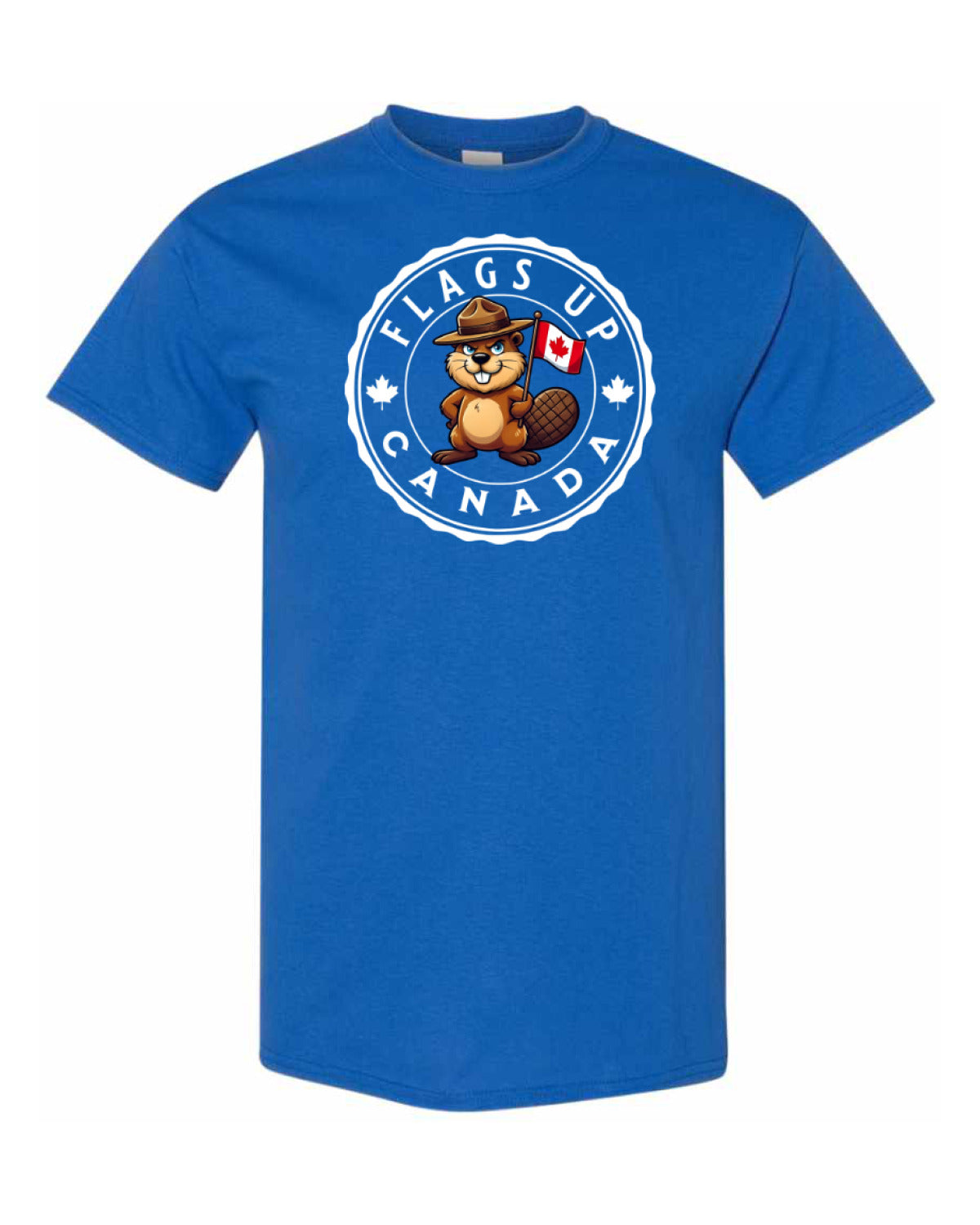 Flags Up Male Beaver Version  Men's Tee