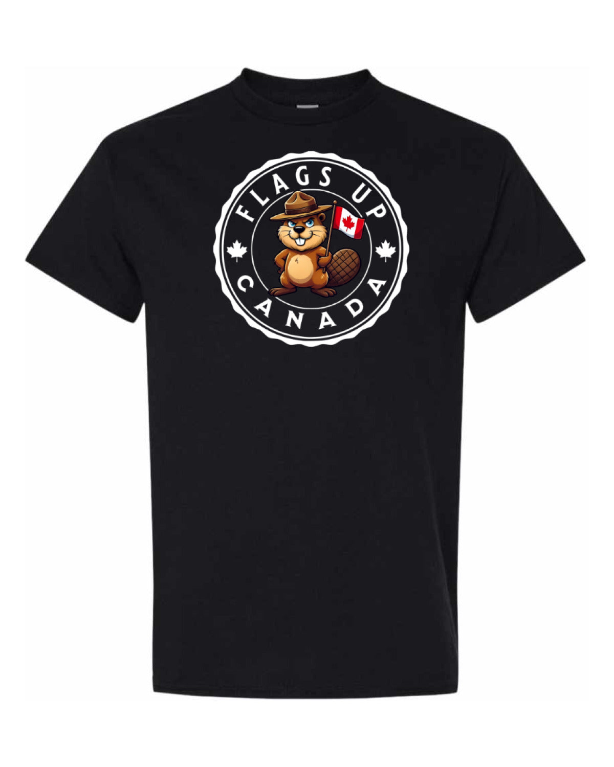 Flags Up Male Beaver Version  Men's Tee