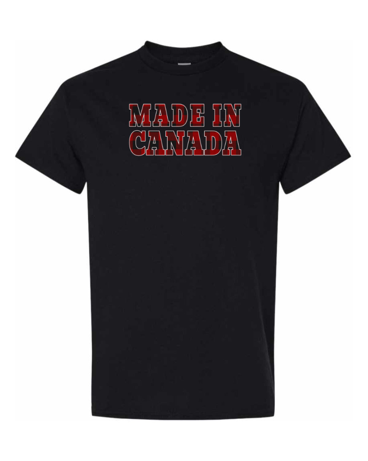 Made in Canada Plaid Background  Men's Tee